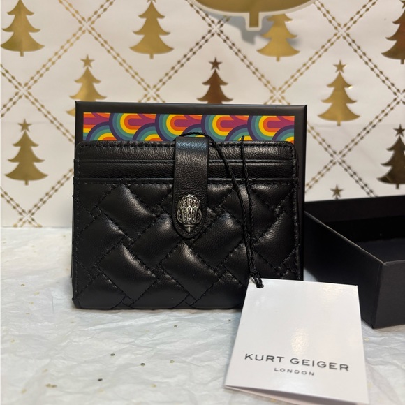 Kurt Geiger Black Quilted Wallet NWT - Picture 8 of 10